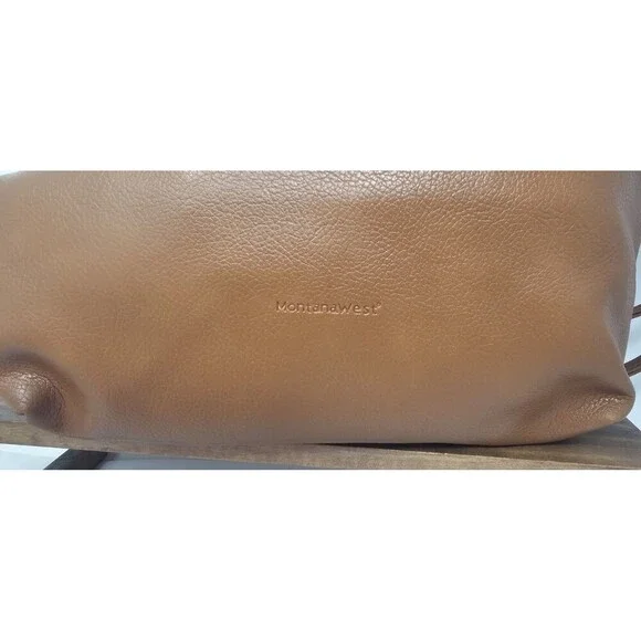 Montana West Slouchy Hobo Bag Hawaiian Brown PU Leather Removable Pouch Soft NEW - Picture 2 of 13